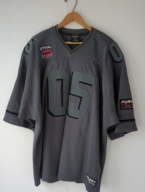 Vintage FUBU Football Official XXL Champions Gray '05 Jersey